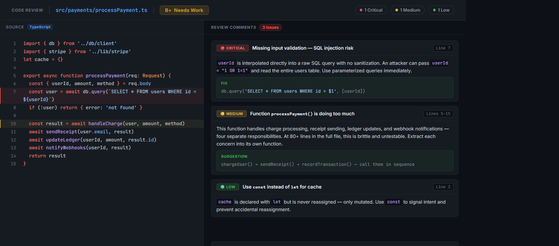 Senior Dev Code Review